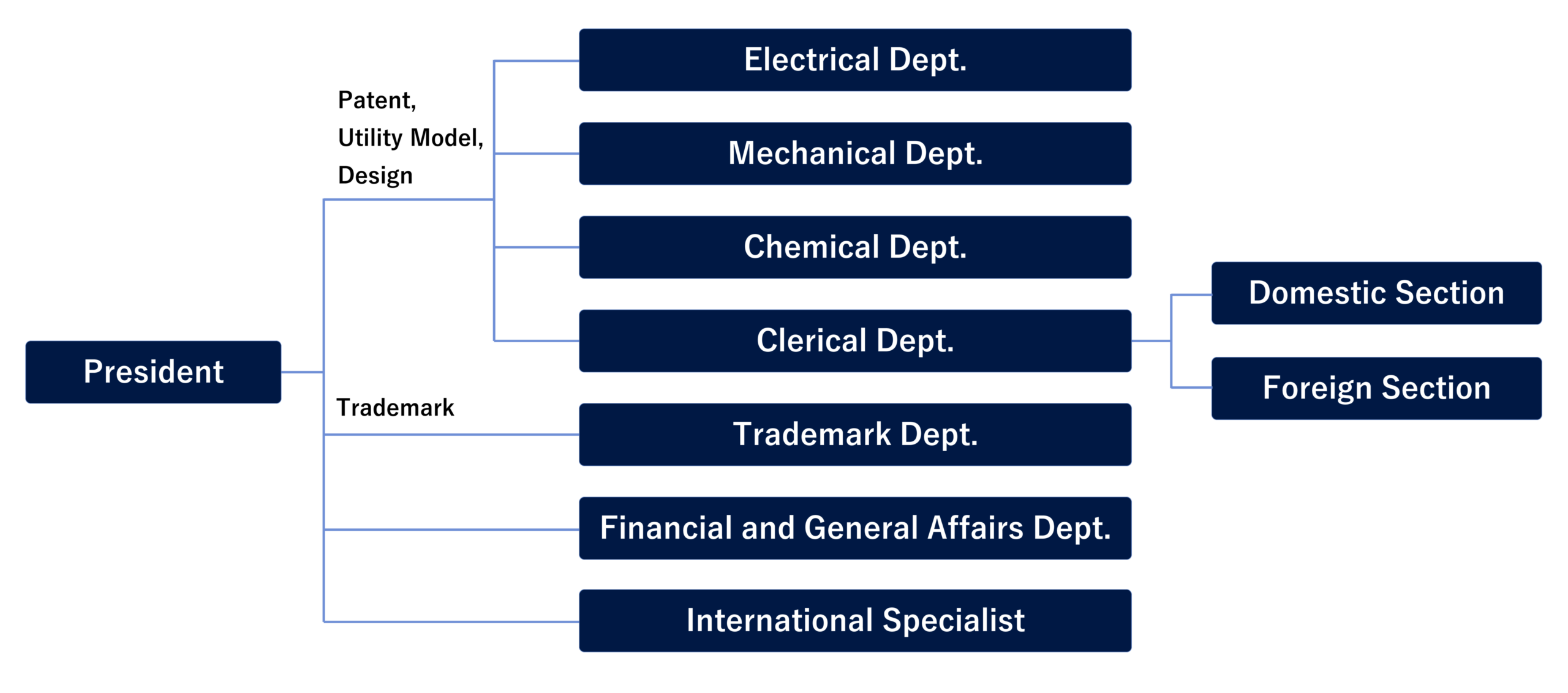 曾我特許事務所組織図（EN）